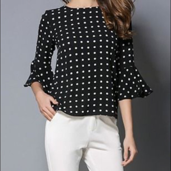 Ann Taylor Polka Dot Blouse - Picture 10 of 10